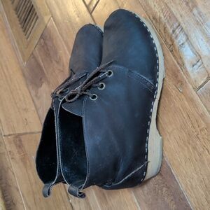 Sandgrens Chukka Clog Brown Leather Ankle Boots